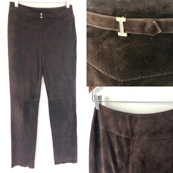 Iceberg Suede Italian Designer Pants Made In Italy